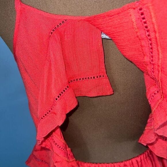 Lovers + Friends, Paradise Bay Dress in Coral Sleeveless Open Back Women’s Small - Picture 10 of 15